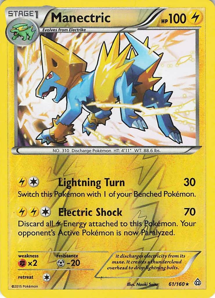 Manectric - 61/160 - Holo Rare Reverse Holo - Primal Clash XY - Pokemon TCG 2015