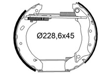VALEO BREMSBACKEN SATZ 229mm + RADBREMSZYLINDER passend für FORD MONDEO TROMMELB