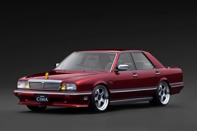 1:18 Nissan Gloria Cima (Y31) -- Wine Red -- Ignition Model IG3905