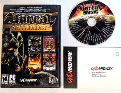 Unreal Anthology PC DVD-ROM Soundtrack, Case & Key - No Game