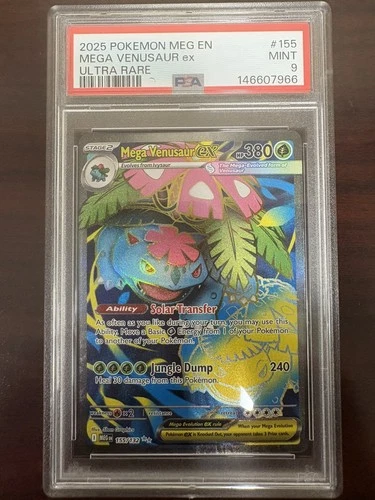 2025 POKEMON MEG EN-MEGA EVOLUTION ULTRA RARE #155 MEGA VENUSAUR EX PSA 9