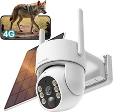 4G LTE Cellular Security Camera No WiFi Solar Outdoor Night Vision With SIM Card