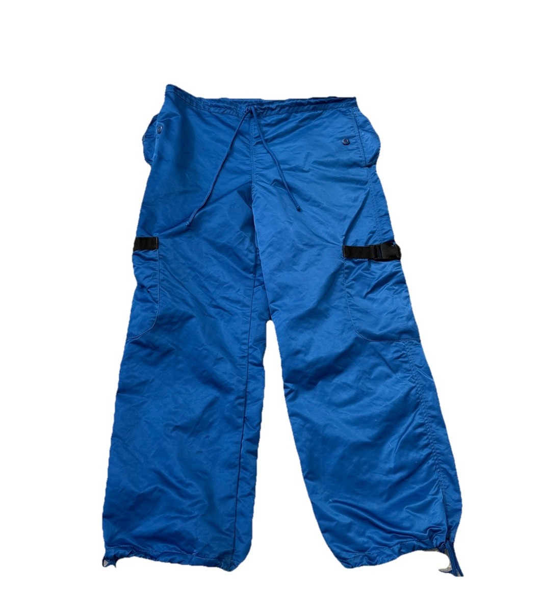 Caffeine Rave Pants Baggy Super Wide Leg - Mens Large Blue 90s Y2K