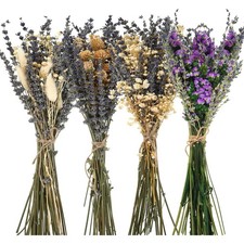 Layhit 4 Pack Large Size Boho Dried Flower Bouquet 15-17 Inch Wedding Handmad...