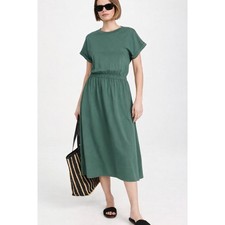 Nation LTD Garcelle Midi T Shirt Dress Size S Green Organic Cotton Short Sleeve