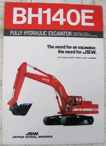 Japan Steel Works JSW BH140E Excavator Sales Brochure J6212S-C140E