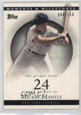 2007 Topps Moments & Milestones /150 Mickey Mantle (1957 AL MVP 94 RBI) HOF 0d08