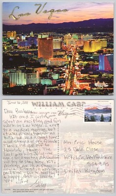 x03395 Luftaufnahme Las Vegas Nevada USA Postkarte 2011 Briefmarke