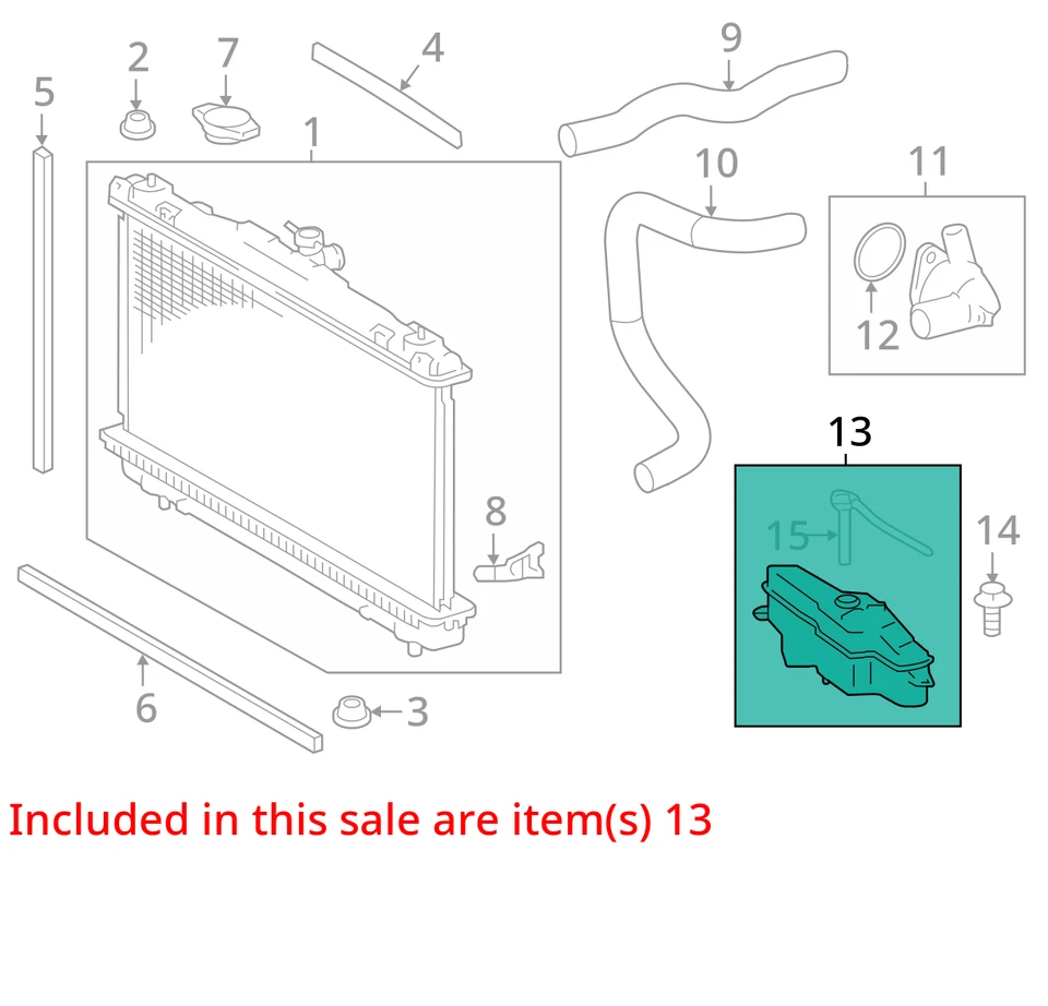 2013 Toyota Avalon Coolant Overflow Bottle OEM 37K Miles - LKQ428996660 - Imagem 4 de 4
