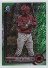 2022 Bowman Chrome Prospects Green Shimmer Refractor 34/99 Yerlin Confidan 09an
