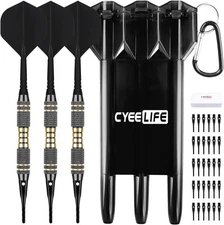 CyeeLife Darts Plastic Tip - Professional Soft Set 18 Grams Black 
