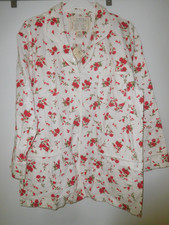 VTG Victoria"s Secret COUNTRY 100 COTTON Floral Print Flannel Pajama Set NWT M
