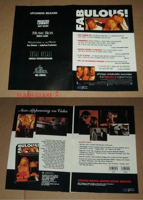 Original FABULOUS BAKER BOYS Studio Pressbook For Video Store BRIDGES PFIEFFER