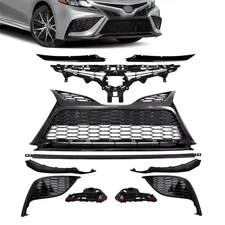 11PC For Camry SE 2021-2024 Bumper Grilles/Molding Trims/Fog Light Cover/Bracket