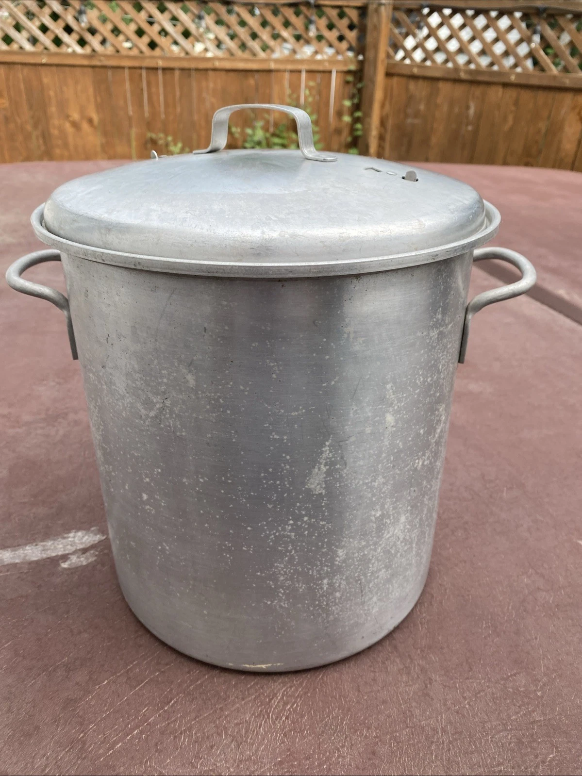 Vintage Leyse 12 Qt Aluminum Stockpot With Vented Lid