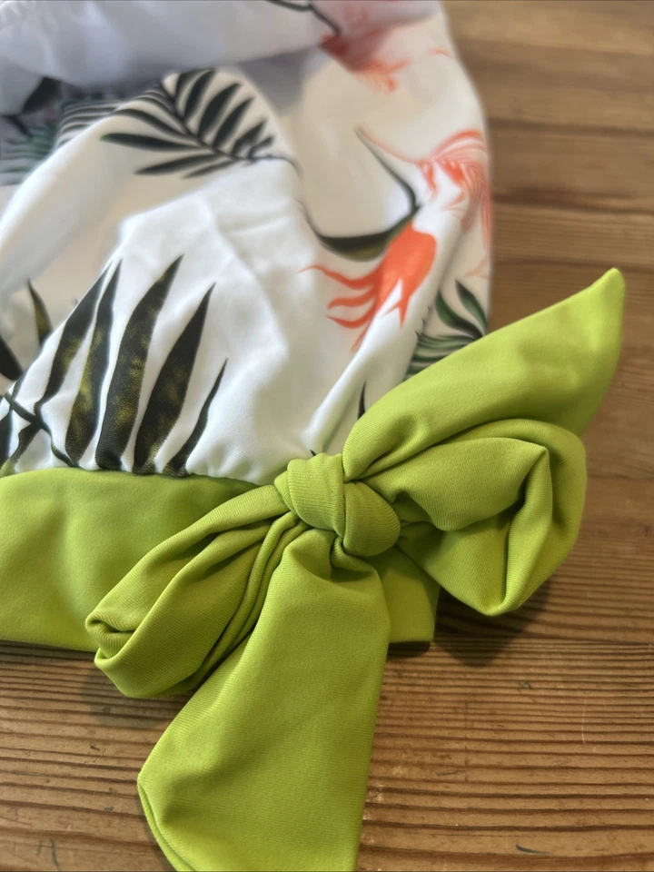 BPC Selection Tankini 44 Oberteil Weiß Grün Farn Federn Gefüttert Neu! - Bild 4 von 4