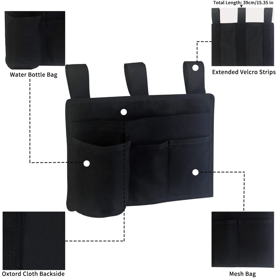 Bedside Storage Caddy, Bunk Bed Storage Bag, Hanging Bedside Organizer ...
