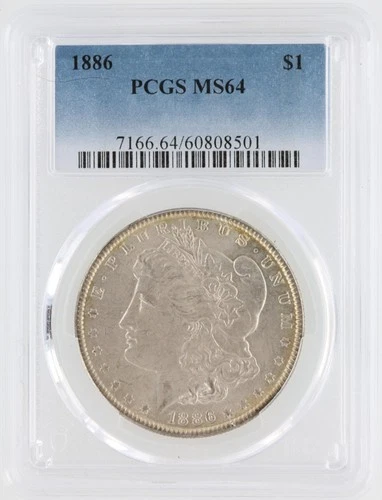 1886 Morgan Silver Dollar PCGS MS64 S$1 Philadelphia Minted No Reserve