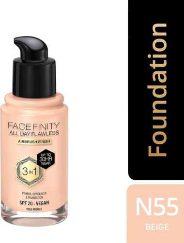 Max Factor Facefinity 3-in-1 All Day Flawless Liquid Foundation SPF 20 – Choose - Picture 29 of 43