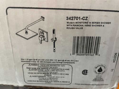 Delta 342701-CZ Modern Raincan Square Shower Champagne Bronze - MISSING PARTS - Picture 2 of 10