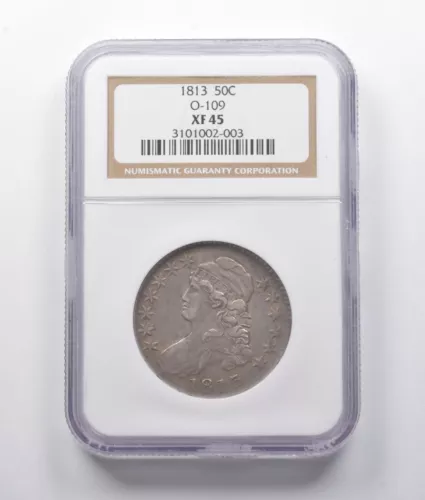 XF45 1813 Capped Bust Half Dollar O-109 NGC *7644
