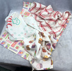 4 pcs Set Cupcakes Valentine Buffalo Plaid Love Cookin'  KITCHEN DISH TOWELS