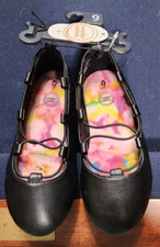 WONDER NATION GIRLS TODDLER BALLET STYLE DRESS SHOES SIZE 9 BLACK EASTER SHOES