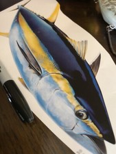 Big 10 inch Saltwater Game Fish (Decal) Body Wrap Material