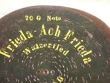 Frieda Ach Frieda 70 G Polyphon Blechplatte 20,5cm automaton music disc 8 1/4"