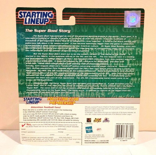 HASBRO STARTING LINEUP 1999 FOOTBALL 2000 EMMETT SMITH WITH TRADING CARD - Picture 2 of 2