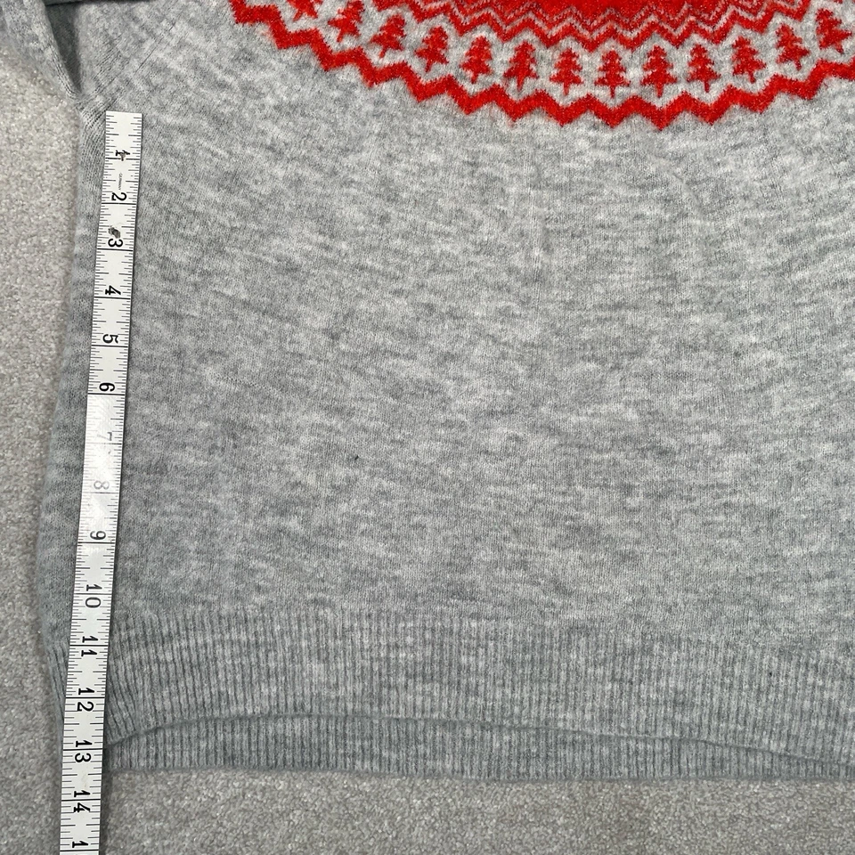 Camiseta Avenue Santa Baby feminina Natal Natal tamanho M cinza laranja árvore de Natal - Imagem 4 de 4