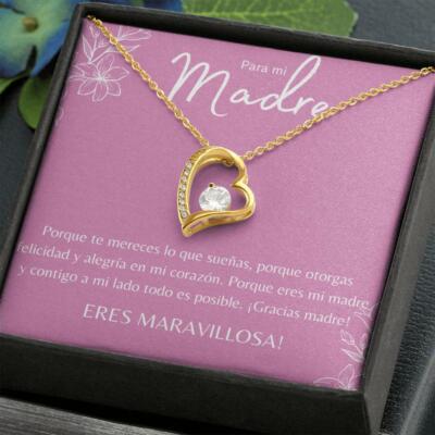 Collar del Dia de la Madre, A Mi Hermosa Mama Collar, Regalo del Dia de la de