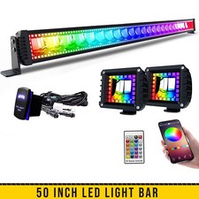 50 Inch 288w Led Light Bar Rgb Halo Strobe Driving Work Lamps For 4x4 Atv Suv 50 Inch 288w Led Light Bar Rgb Halo Strobe Driving Work Lamps For 4x4 Atv Suv