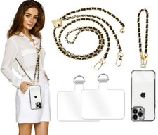 2 PCS Phone Crossbody Lanyard with Wrist Strap Tether Tabs for Phones Bags