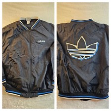 Vintage Adidas Black Trefoil Track Jacket XL