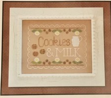 Pretty Country Cottage Needleworks COOKIES & MILK Cross Stitch Pattern 7.5x5.5