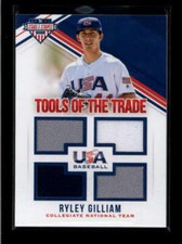 RYLEY GILLIAM 2018 PANINI STARS & STRIPES QUAD JERSEY RELIC #204/299 AJ9789