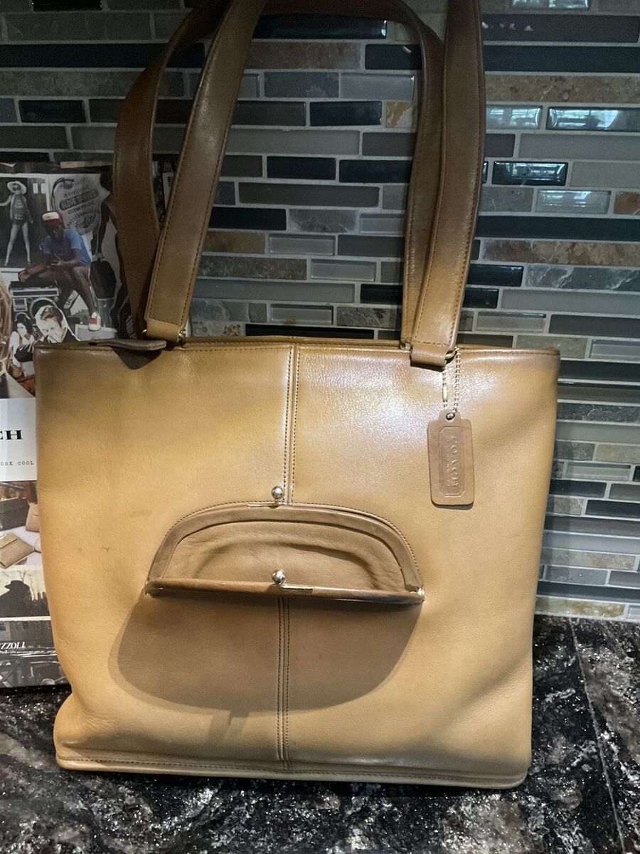 COACH Vintage BONNIE CASHIN Leather Skinny Kisslock Tote COACH Vintage BONNIE CASHIN Leather Skinny Kisslock Tote