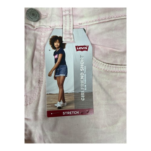 Pantaloncini Levi's Big Girls rosa ragazza denim taglia 12 regular casual estivi - Foto 2 di 7