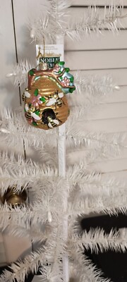 NOBLE GEMS- BY KURT ADLER 3.5''H-BEHIVE GLASS ORNAMENT-2020-NEW IN BOX.