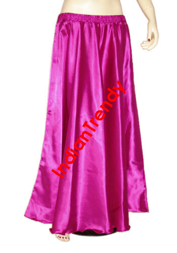 Damen Satin Halbkreis Rock Bauchtanz Rock Tribal Oriental 4-5 Yard Maxi - Bild 28 von 31
