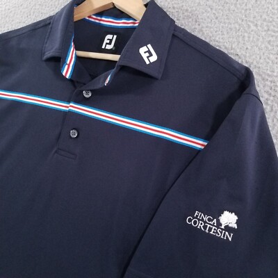 Footjoy Polo Shirt Large Performance Knit Golf Tour Issue Finca Cortesin Spain