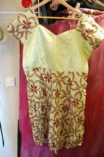 DRESS GREEN PINK AFRO CARIBBEAN XL PLUS SIZE LARGE GYPSY HIPPY LONG INDIAN AFRIC