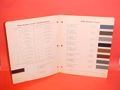 1946 HUDSON SIX EIGHT SUPER CONVERTIBLE COMMODORE CLUB COUPE PAINT CHIPS DUPONT
