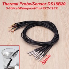 DS18B20 Waterproof Temperature Sensor - Thermal Probe Thermometer 1m Cable x10