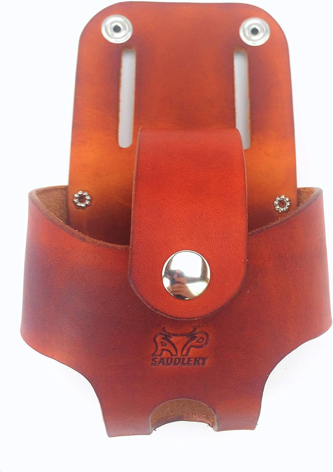 Basket Style Leather Tape Measure Holder by AP Saddlery (Saddle Tan) eBay