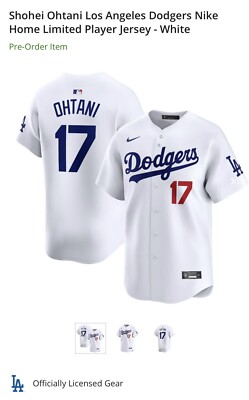 100% Authentic! LA Dodgers Nike Vapor Limited Home Shohei Ohtani