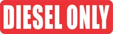 10in x 3in Diesel Only Vinyl Sticker Car Truck Vehicle Bumper Decal