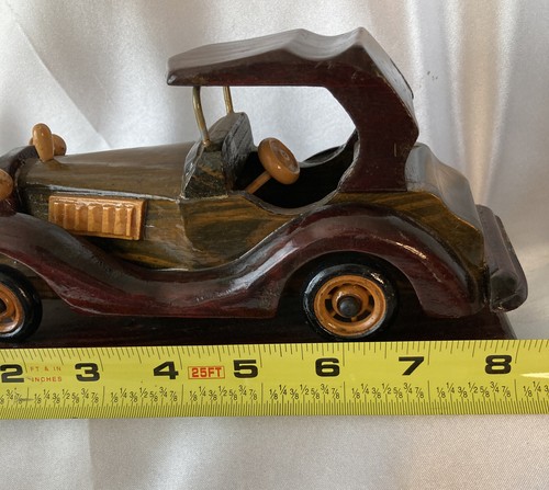 "Modelo de madera vintage de 8"" para coche antiguo plataforma de madera hecha a mano, detallada, brillante" - Imagen 8 de 8