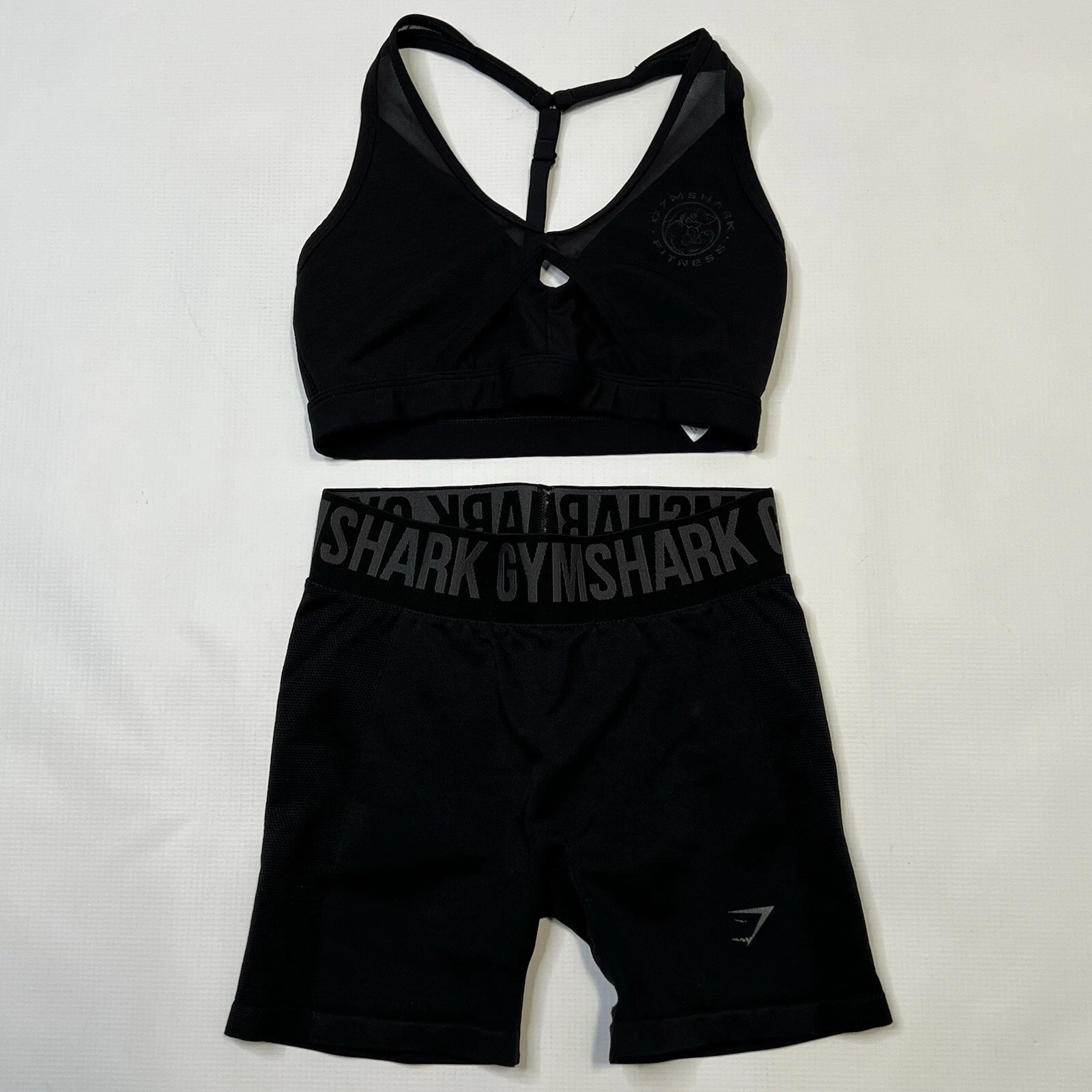 gymshark legacy t bar flex shorts set workout train tank-bra